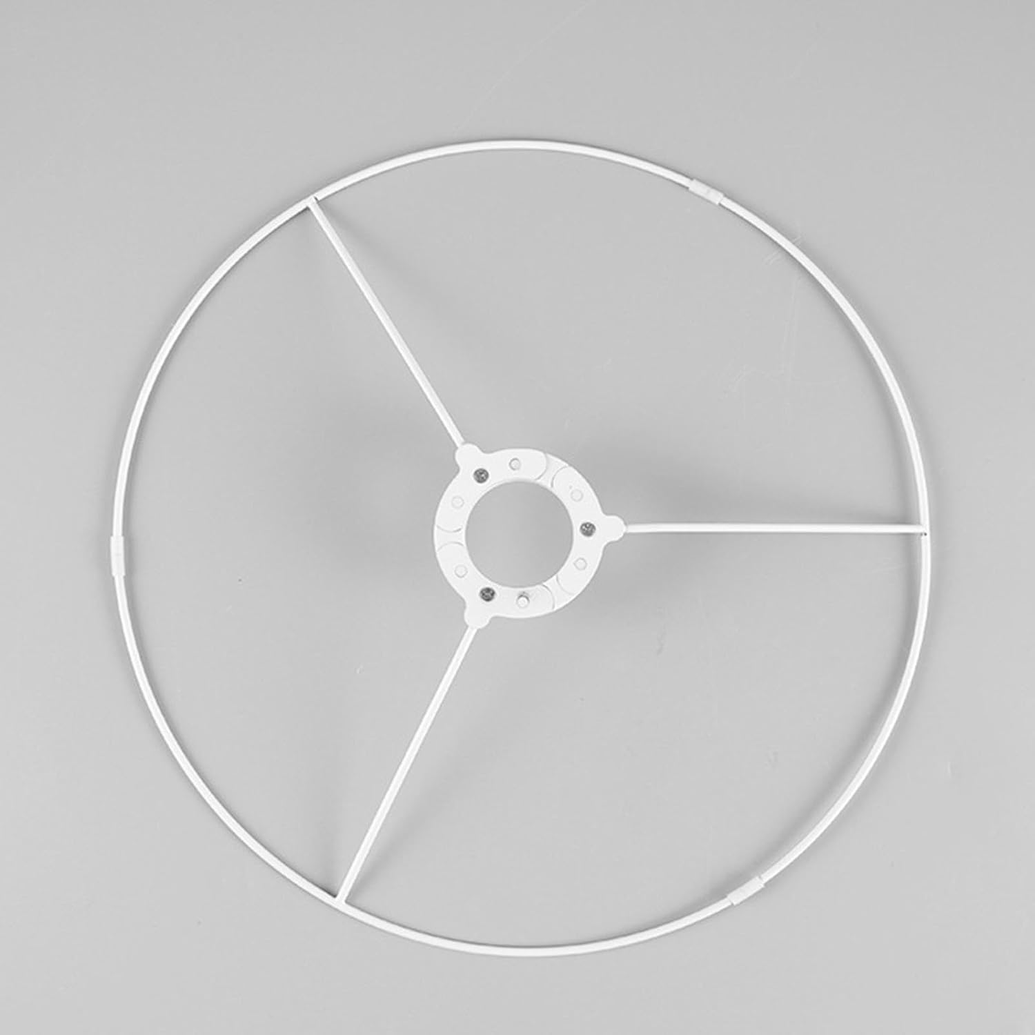 13 inch Lamp Shade Ring Frame, Professional PP and Iron Wire Frame, Easy Installation Round Lampshade Holder with Connecting Harp for DIY Table/Floor/Wall/Pendant Lamps