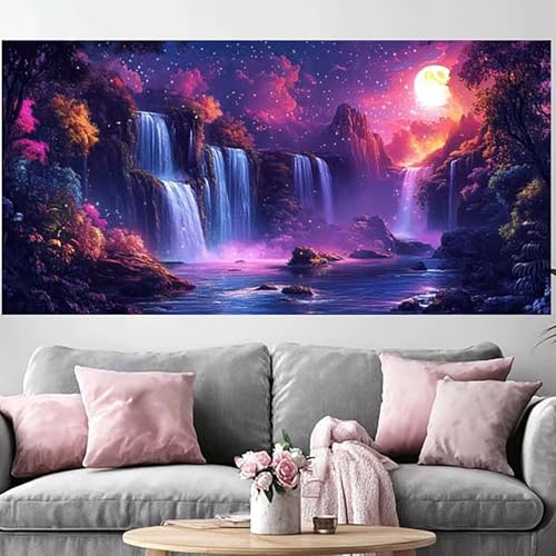 Broderie Rhinestone Canvas O-111G Contre le Stress avec Toile Adhésive Grand Format