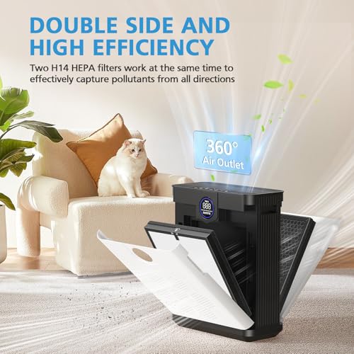Image of AP303 /AP304 Replacement Filter Compatible with DAYETTE & FRESHDEW AP303 /AP304, 3-in-1 Filtration System Filters with Activated Carbon for Dust, Pet Dander 2 Pack (Original Filter)