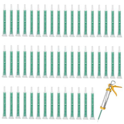 keyxer 50 pièces mélangeur statique pour colle 2K, tube de mélange de colle en plastique pour colle à 2 composants et colle métallique - mélange précis, parfait pour l'artisanat