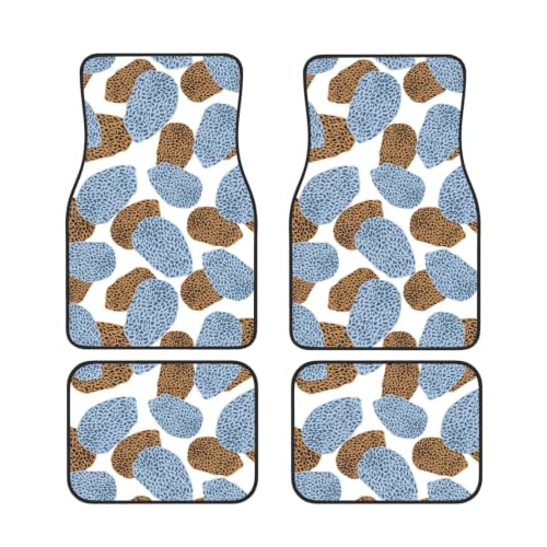 Alfombrillas de leopardo para coche accesorios modernos antideslizantes juego de neopreno 4 piezas