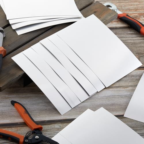 Image of Therwen 10 Pcs Aluminum Flashing Roof Sheet 5 x 7 Inch, White
