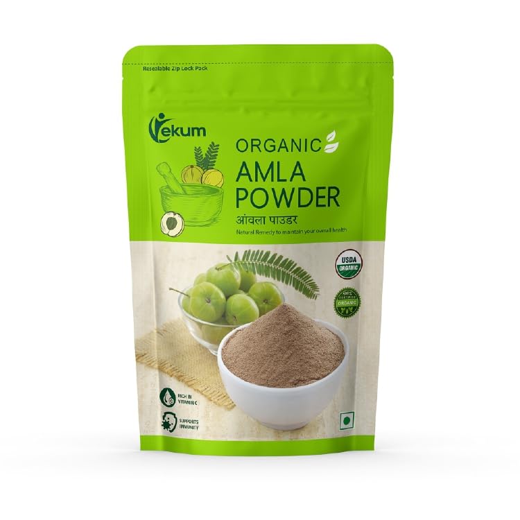 Image of Ekum Organic Amla Powder | 100% Natural | Vitamin C | Hair and Skin | Improves Immunity | Certified Organic