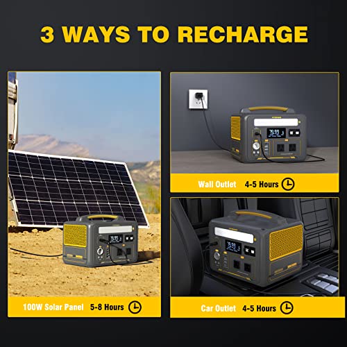 Image of VTOMAN 939Wh Portable Power Station Bundle with Extra Battery & 110W Solar Panel Included - Up to 1200W Solar Power Generator for Home Backup, Off-grid, Road Trip, RV, Camping, Fishing, Emergencies