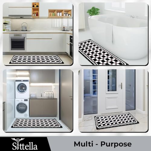 Image of SITTELLA Geometric Print Kitchen Floor Mat 45x100 CM