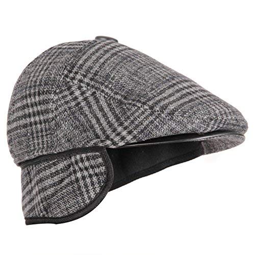 Golf cap unisexe Risecollection casquette plate normale en laine fine