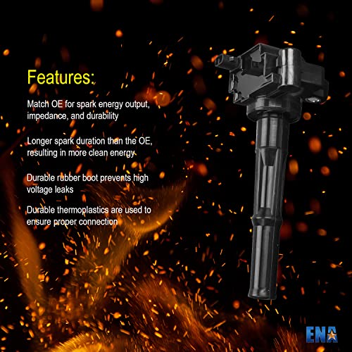 Ena Set Of 3 Ignition Coil With 6 Iridium Spark Plug And Wire Set Compatible With Toyota 4Runner T100 Tacoma Tundra Replacement For Uf156 #TOP2