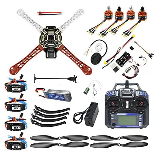 FEICHAO DIY FPV Drone Aircraft Kit Quadcopter 4-axle 450 Frame PXI PX4 Flight Control 920KV Motor GPS FS-i6 Transmitter Part