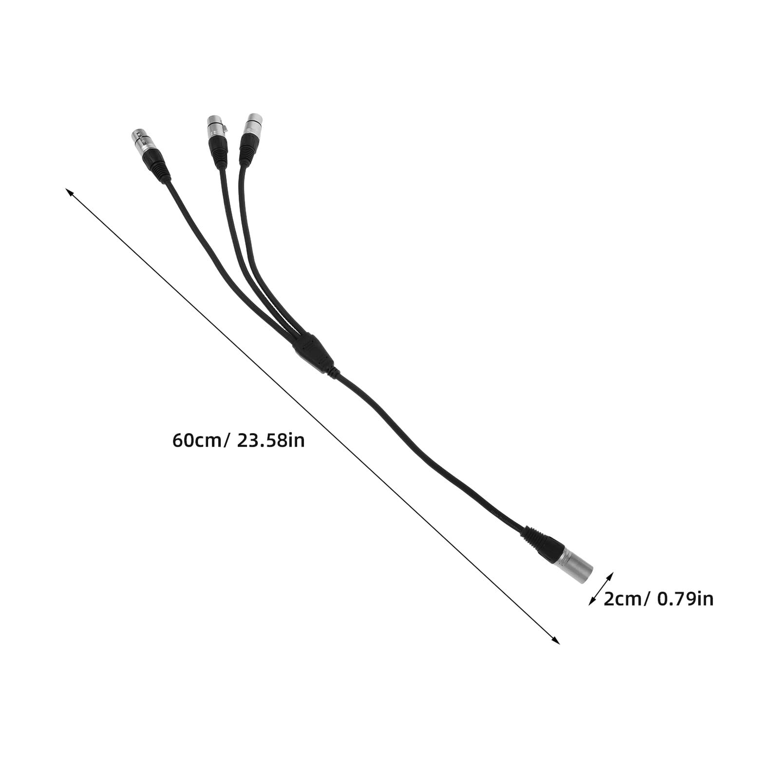 Alipis 2 Stück Xlr Stereo Splitterkabel 0, 6m 1 Stecker 3 Buchsen Schwarz