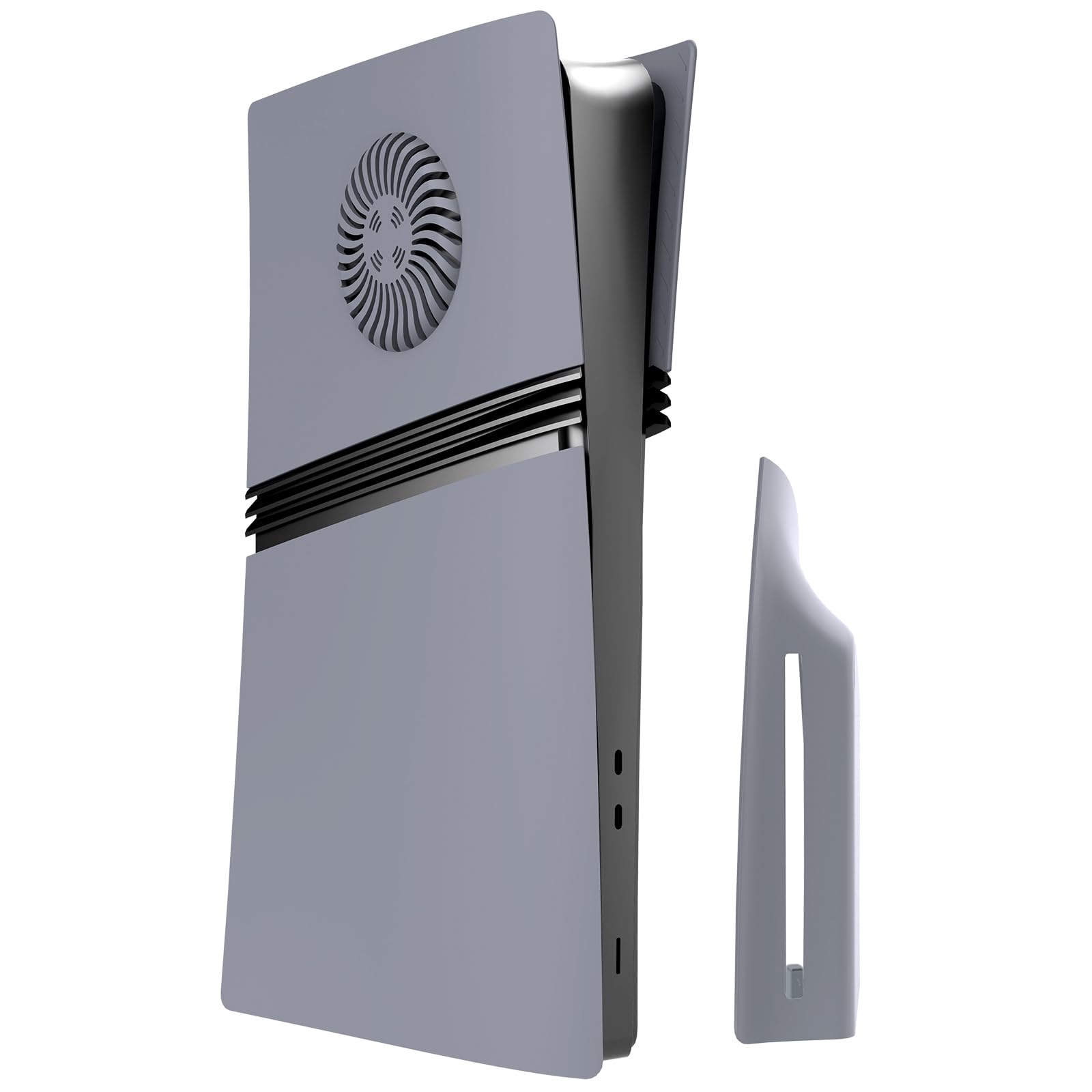 Coperchio Piastre di Ricambio per PS5 Pro Console, Faceplate Guscio Personalizzato Piastra Laterali con Prese d'aria Custodia in ABS Accessori per PS5 Pro Disc Edition, Grigio