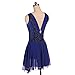 JRUIA Blue,XXXL,Sleeveless Figure Ice Skating Practice Dress Women Girls Roller Ballet Skate Dress Rhythmic Gymnastics Training Leotards