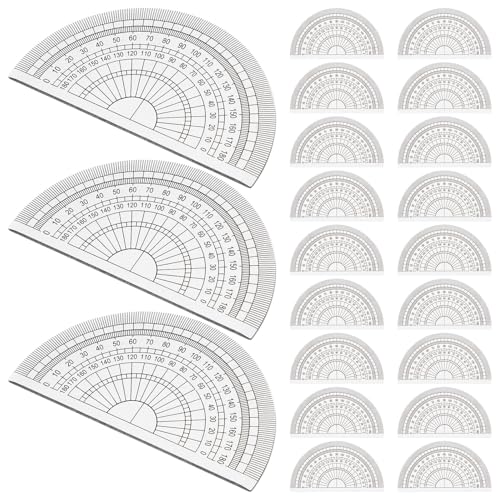 Set de 24 Transportadores de Plástico 180 Grados miniatura 1