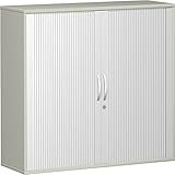 Tiefe: 425 mm Geramöbel Querrolladenschrank 3 OH, mit Schloss, 1152x1200x425, Lichtgrau