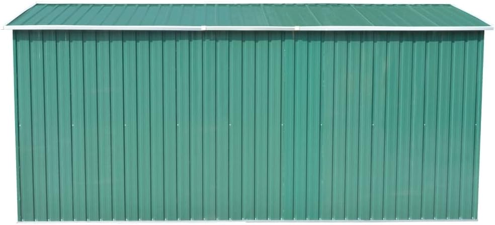 Front view of the shed with double doors open