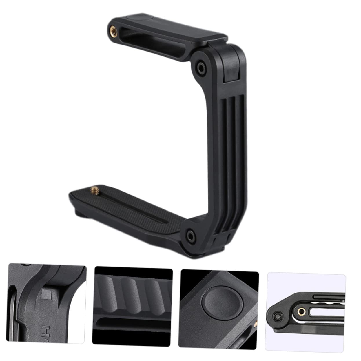 Stabilizzatore Fotocamera Portatile Multifunzionale per Dslr e Videocamere Impugnatura a U in Nylon Pa66 e Fibra di Vetro, Vite Standard 1/4, per Riprese Angolo Basso