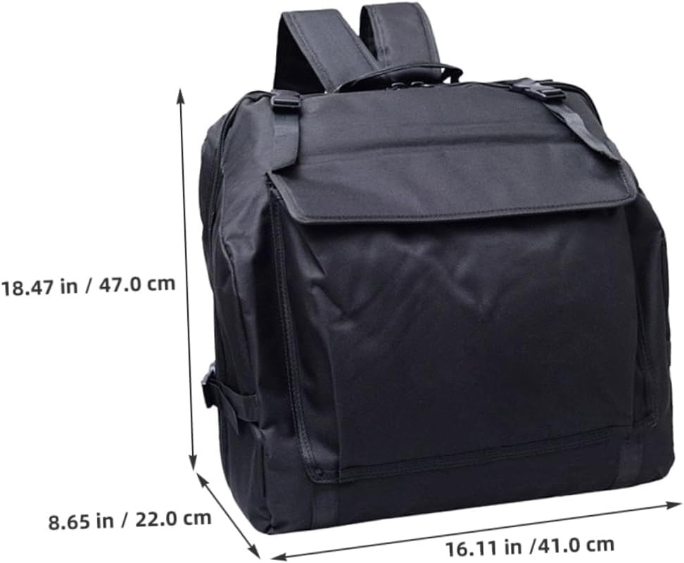 VANZACK Travel Accordion Storage Bag Shoulder Straps Multi-functional Carrying Case for Bass Accordions Lightweight Accessory Bag for Musicians Ergonomic Design for