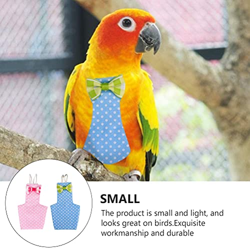 iplusmile Vogelaccessoire 2 Stks Pet Birds Luier Creatief Katoen Urine Pad Vogels Zachte Luier Roze Sky- blauw - Afbeelding 5