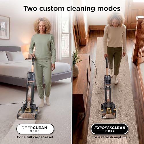 Image of Shark CarpetForce Ultra Upright Carpet Cleaner with HairPro, PowerFins Brushroll, Two Cleaning Modes, Deep Clean Ultra Solution, Powerful Stain and Odor Removal, Copper, EX551