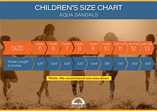 Brown Oak Kids Water Shoes Quick Dry Anti Slip Closed Toe Aqua Swim Sport Sandals (Toddlers/Little Kids)2
