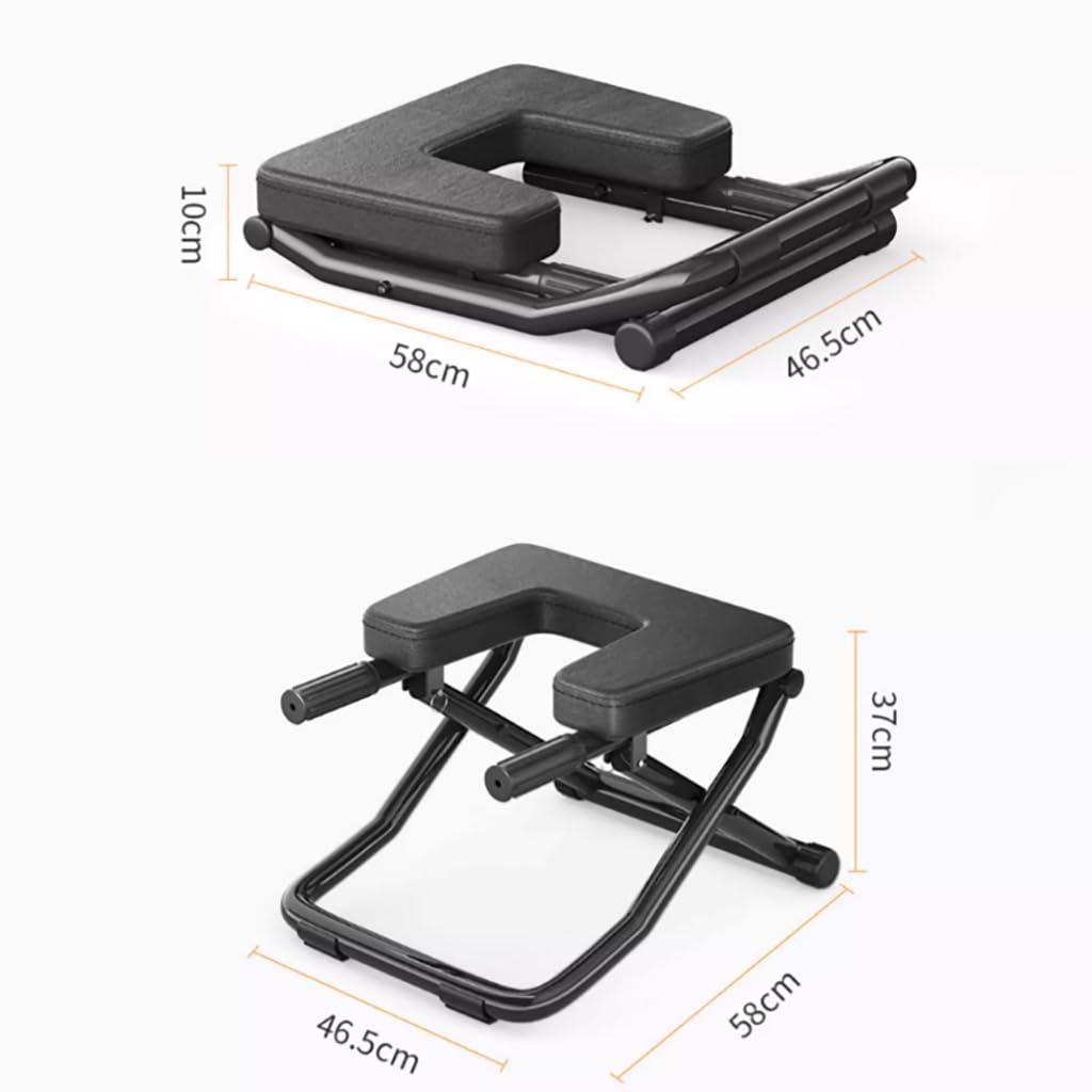 Sgabello per Verticale per Yoga Sedia assistita per Yoga Struttura in Acciaio Metallico Sedia Yoga Pieghevole Portatile Allenatore per Verticale,Red