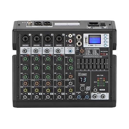 dj controller Mezclador de sonido EQ de 7 bandas, 6 canales, 99 efectos DSP, consola mezcladora de...