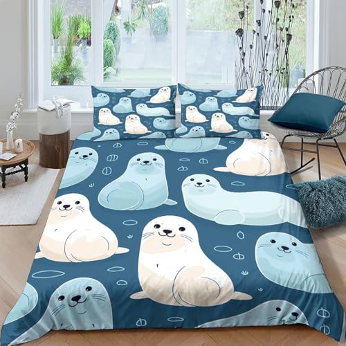 Housse de couette hypoallergique grand lit 260x220cm microfibre imprimé 3D - 4