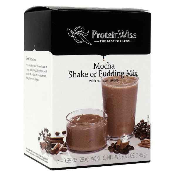 Image of ProteinWise - Mocha Meal Replacement Shake or Pudding Mix - 7 /Box
