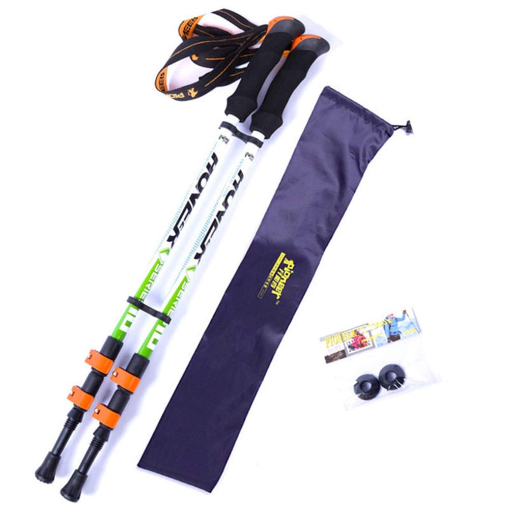 GSP Walking Poles 3 Sezioni 2 pz/Lotto Speed ​​Lock in Fibra di Carbonio Materiale Bastone da Passeggio Nordico Bastoncini da Trekking retrattili Canna con bag135cm Outdoor Lunghezza Regolabile