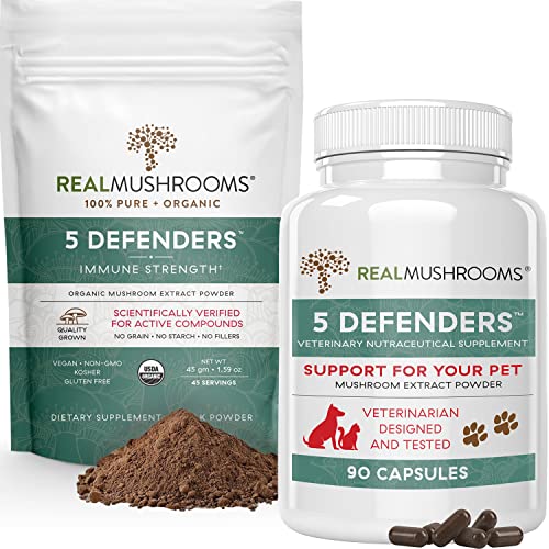 Real Mushrooms 5 Defenders Human and Pet Bundle #TOP30