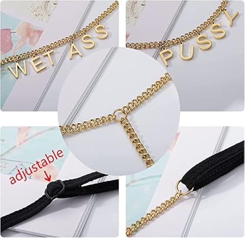 Custom Name Waist Chain For Women, Personalized Stainless Steel Metal Letters Chain Body Jewelry Underwear Pants Birthday Wedding Party Gift #TOP5