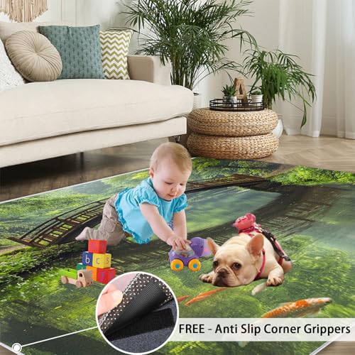 Alfombra decorativa RUHEYIA 61x91 cm antideslizante miniatura 7