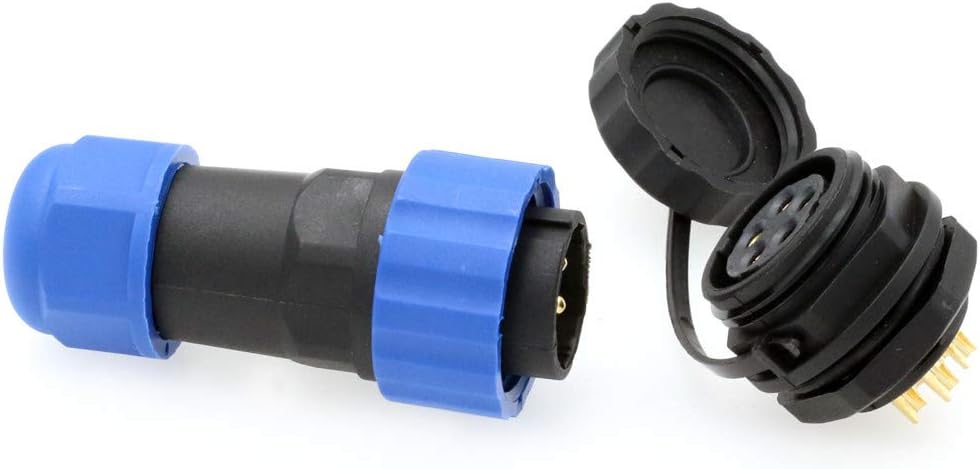 SD20 Waterproof Aviation Circular Plastic Connector for Outdoor Power System LED Lighting (5 pin, Male Plug and Female Panel Socket) image 3