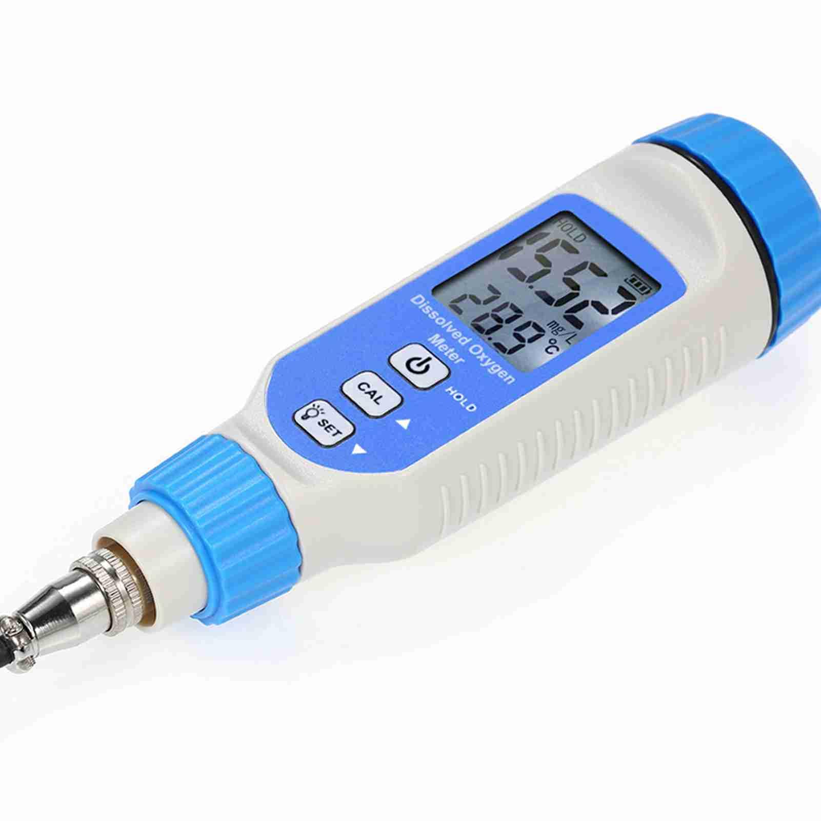 HUIOP Detector Digital de oxígeno disuelto Detector Digital de oxígeno disuelto Medidor de oxígeno disuelto DO portátil o de rotulador Probador de cald del Agua Analizador de oxígeno disuelto