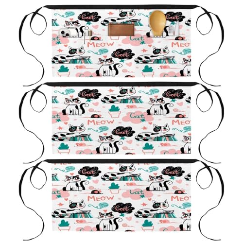 Tablier de cuisine chat et rat pour pâtisserie et bistrots