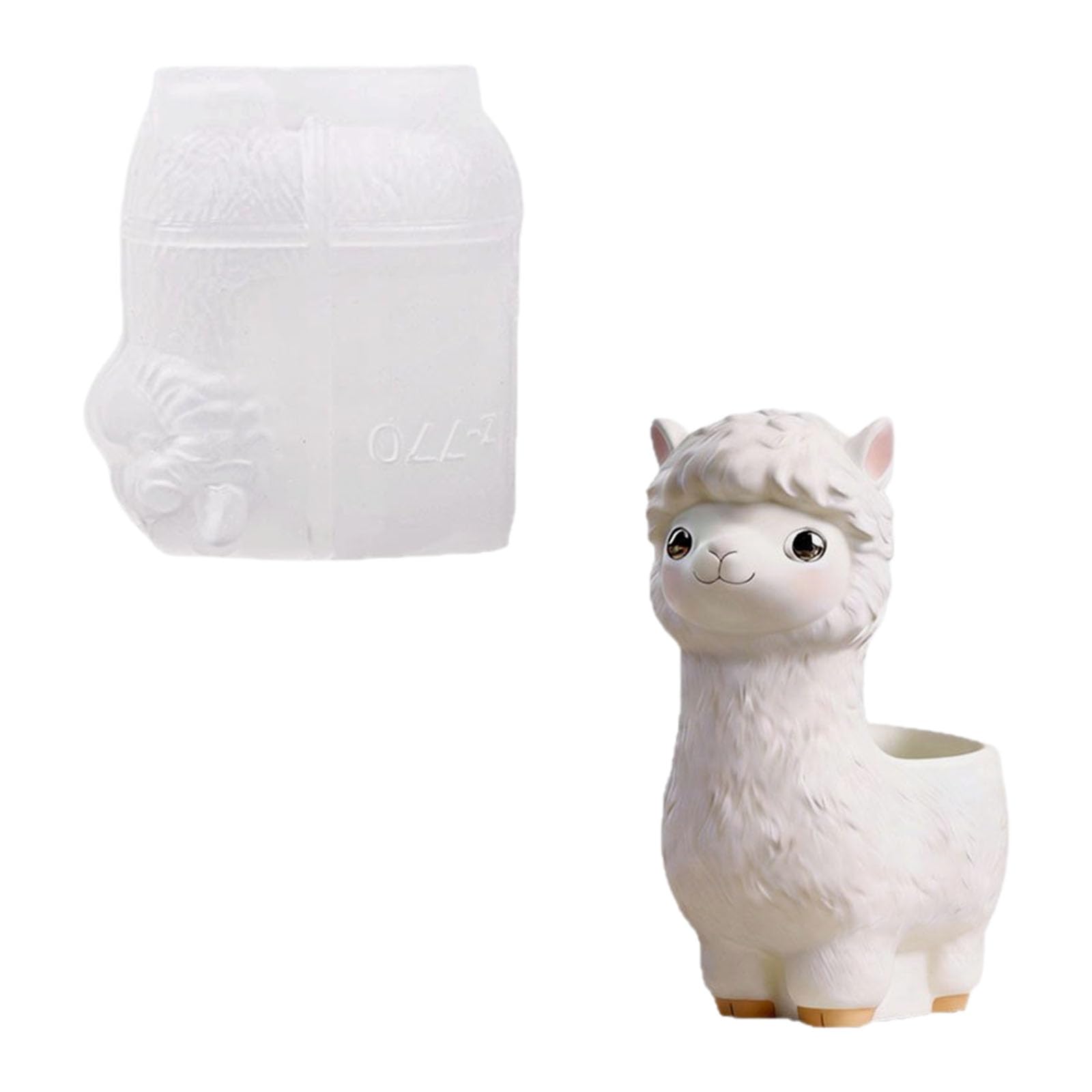 Hredyqw Sheep Figurine Silicone Candle For Resin Casting Candle Cup Pencil Holder Decorative Flowerpots Gypsum