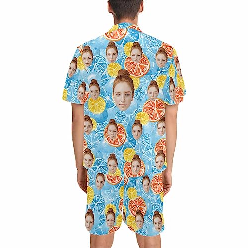 Artsadd Personalized Pajamas Custom Short Pajama Sets with Face Photo PJ Set Pjs for Women Men Matching Pajamas for Couples3