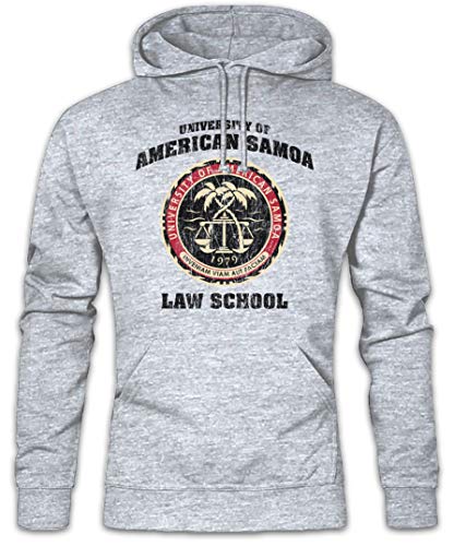 Urban Backwoods University of American Samoa Hoodie Hooded Sweatshirt Sweater Grey Size L