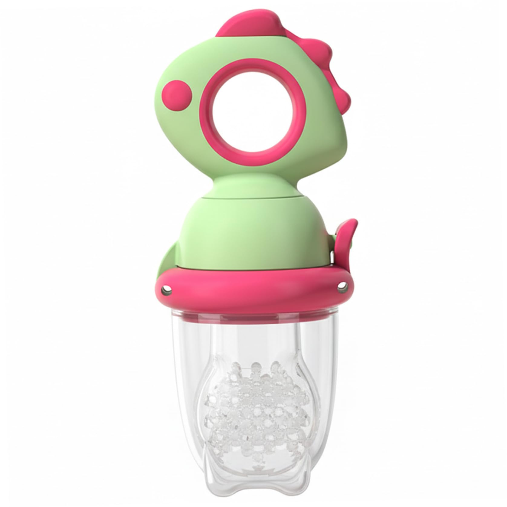 Silicone Baby Fruit Feeder Soft Handle for Teething Infants, Clear