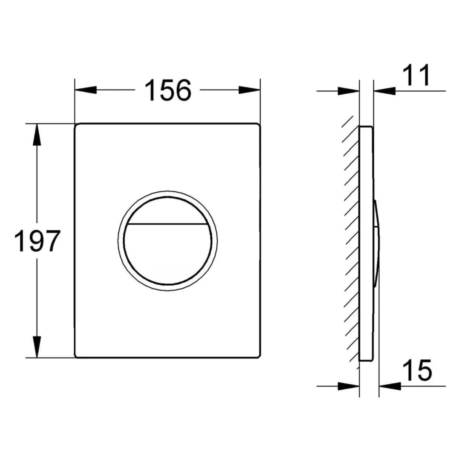 Compatible Avec Grohe, Bouton De Chasse Double Noir Mat