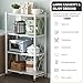 Folding Shelf Foldable Shelves with Wheels - Folding Shelves No Assembly , Collapsible Shelf Unit Display, Kitchen Organizers and Storage, Pop Up Heavy Duty Rack , 4-Tier White 28