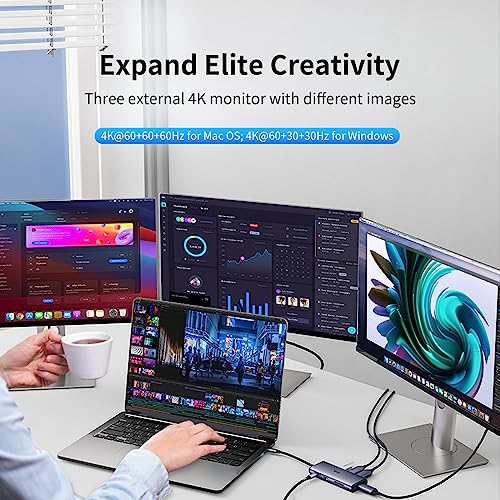 SSK USB C Docking Station 3 Monitors - Image 3