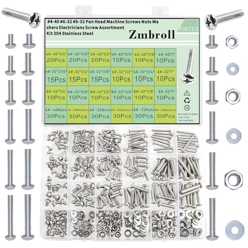 Amazon.co.jp: Zmbroll なべ頭小ネジ #4-40#6-32#8-32 ナット