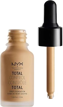 NYX Professional Makeup Total Control Drop Foundation, Precise Dosage, Buildable Coverage, Long Lasting, Vegan Formula, Matte Finish, Shade: Beige