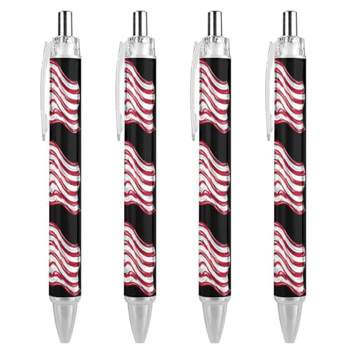 Bolígrafos retráctiles de punta fina de 0,5 mm con diseño de la bandera americana