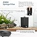 AQQA Aquarium Sponge Filter Submersible Fish Tank Filter Ultra Quiet Aeration Bio Sponge Corner Filter for Breeding Fry Betta Shrimp Fish Tank (Small for 5-20 Gallon)