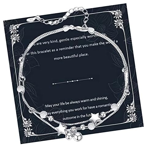 HOHOTANG 2 in 1 Bracelet for Women Girl, 925 Sterling Silver Jewellery Friendship Bracelets, Christmas Birthday Ideas Gift for Best Friend, Meaningful Gifts for Her Cover