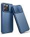 Produktbild CE-Link Kompatibel mit iPhone 13 Pro Max Hülle mit Kameraschutz Slide Schiebekamera-Abdeckung Handyhülle Stoßfest Ultra Dünn Carbon Hart PC TPU Bumper Schutzhülle für iPhone 13 Pro Max Case - Blau
