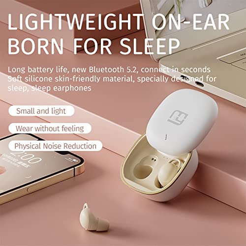 Invisible Sleep Earbuds Smallest Lightest Tiny Noise Cancelling Ear Buds for Sleeping Quiet-Comfort Mini Sleepbuds Wireless Bluetooth 5.2 Hidden Headphones for Side Sleepers/Work Small Earplugs