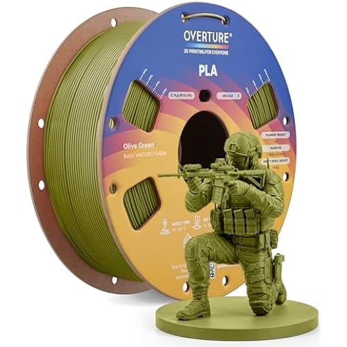 OVERTURE High Speed PLA Filament 3D Printer Filament,1kg Olive Green