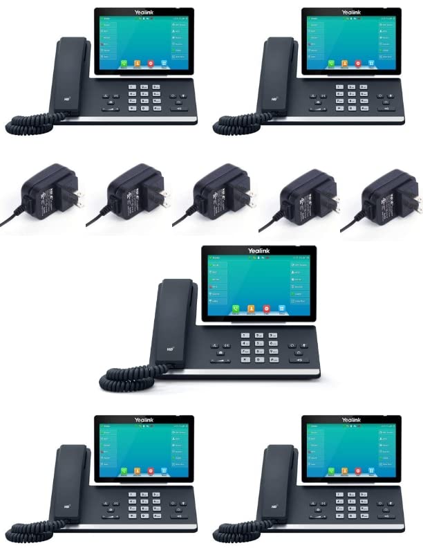 Yealink T57W IP Phone 5 Pack con adaptadores miniatura 1
